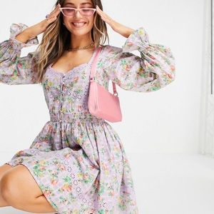 floral lavender dress perfect for Spring